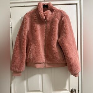 LOFT Blush Pink Sherpa Jacket XL NWT